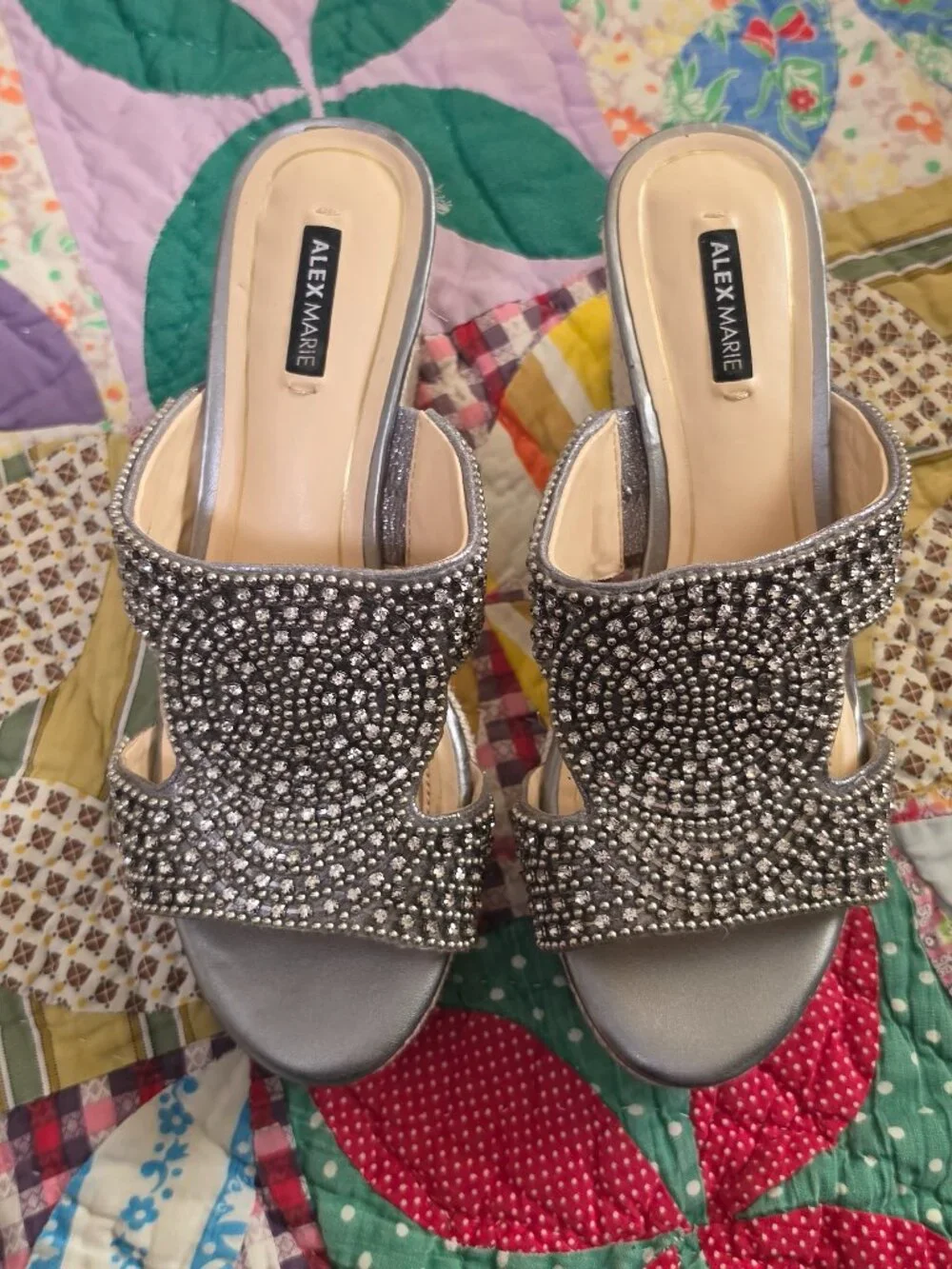 Alex Marie Silver Sandals/Espadrilles